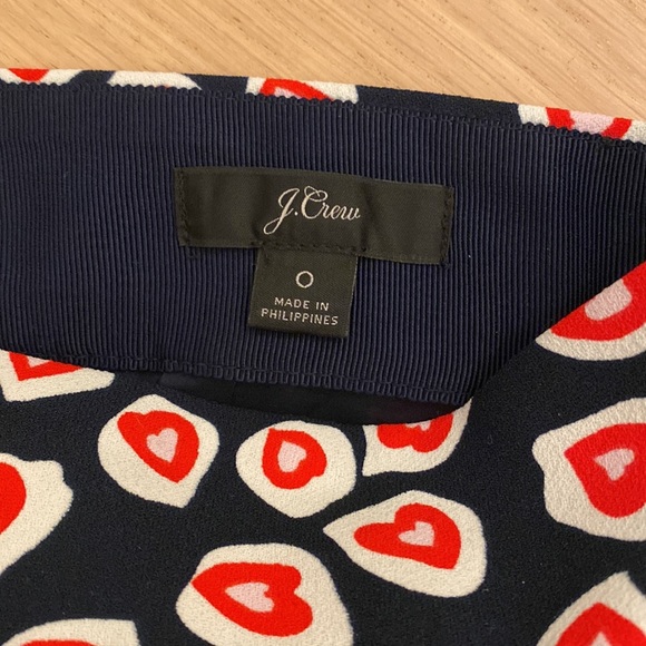 J Crew Midi Skirt Heart Pattern - Picture 4 of 4